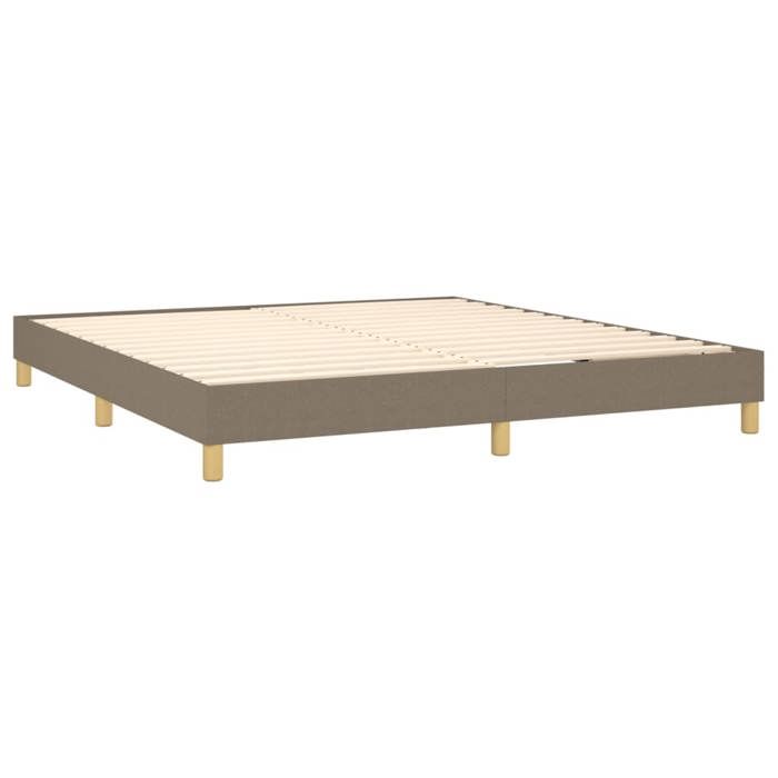 Maison Exclusive - Sommier à lattes de lit avec matelas Taupe 180x200 cm Tissu