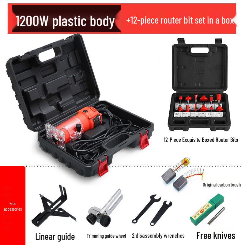 Inverted Bakelite Router: Industrial-Grade Edge Trimmer & Grooving Tool for Woodworking