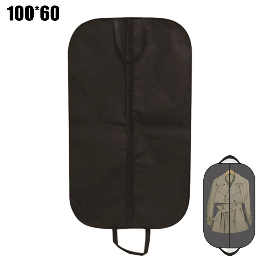 

Portable Dustproof Cover Non-woven Garment Suit Bag Clothes Storage Cover Trunk Black Holdall Dress Jacket Dust Protective Cover