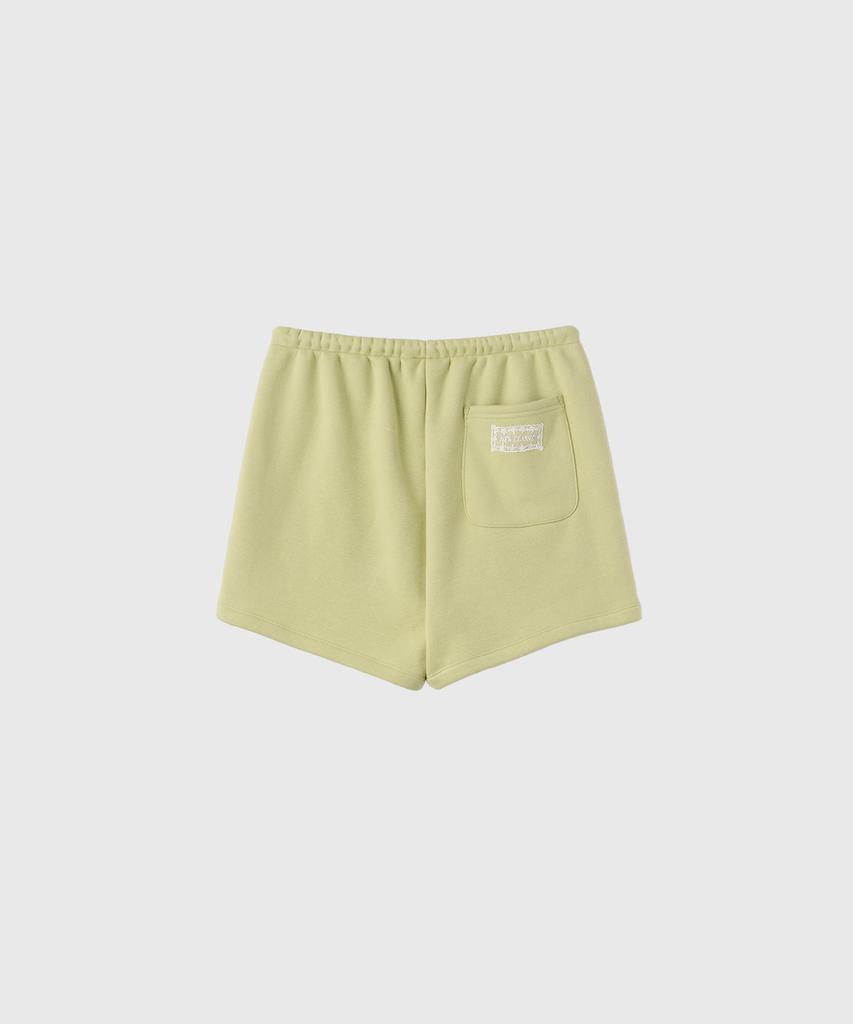 GENERALIDEA Lace-Trimmed Sweat Shorts [Avocado] / Gf2Lhp526