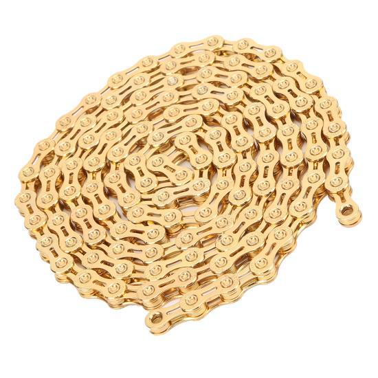 VG Sports Mountain Bike 10 Speed Chain 116 Links 1/2inx11/128in Bicycle Chain Gold