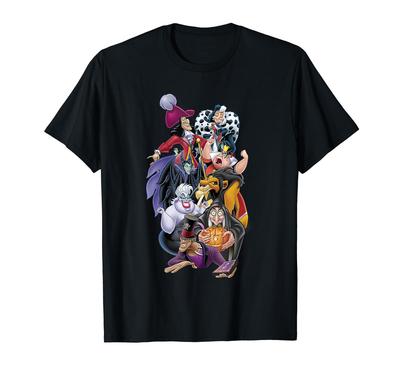 Disney Villains Classic Epic Group Shot Big Bust Portrait T-Shirt