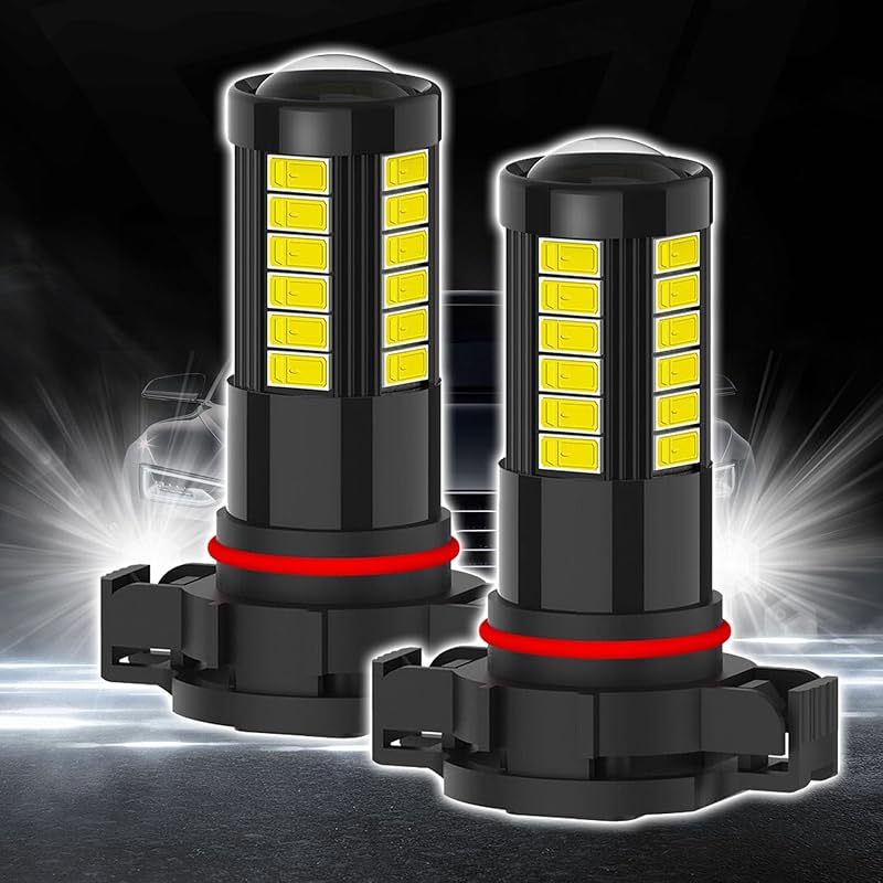 2PCS H11/H8 LED Fog Light Bulbs, Car LED Fog Lamp 12V 6500K Anti-fog 360 Degree Bright Headlights 5730-33SMD Power LED Bulbs Universal for Car,