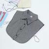 Women Cotton Lace Fake Collar Blouse Vintage Detachable Collar Women Shirt False Tie Lapel Blouse Top Clothes Accessories
