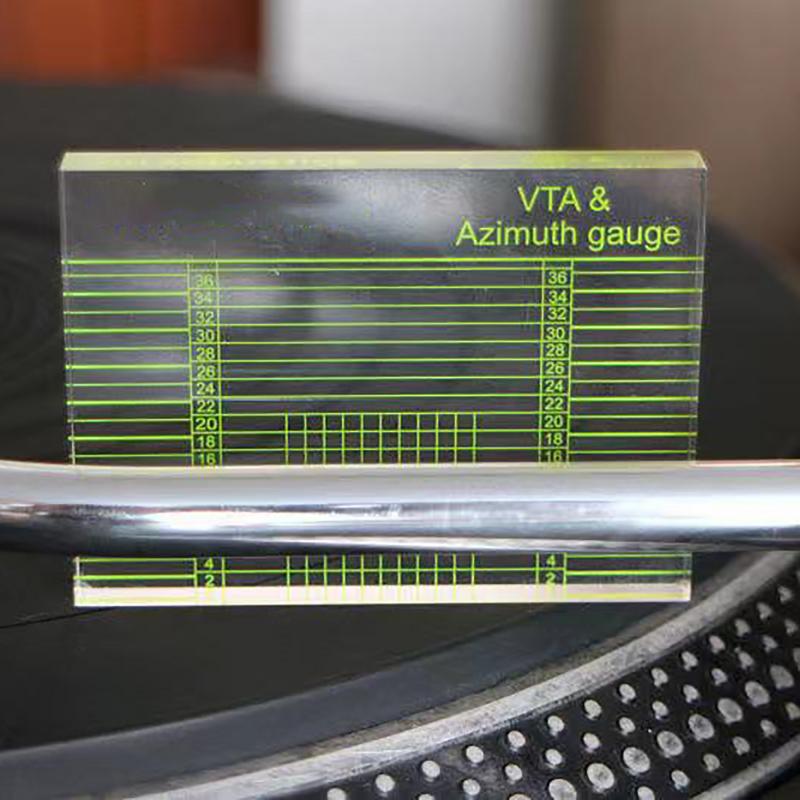 Professional LP Vinyl Tonearm VTA Cartridge Azimuth Alignment Ruler Headshell Alignment Block Quality Acrylic Material