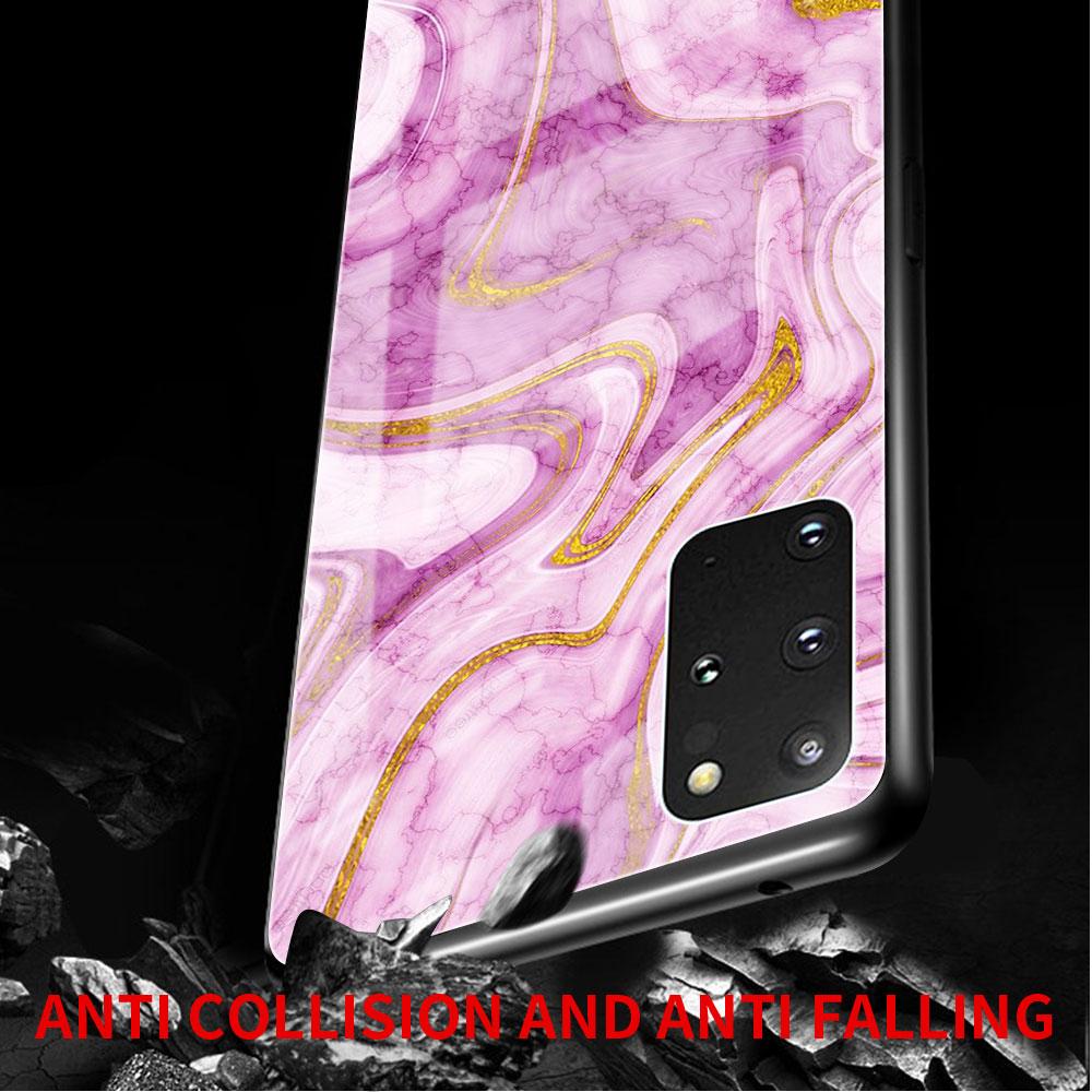 Carcasă din sticlă marmorizată pentru Samsung Galaxy S22 S20 FE S21 Plus, husă de telefon S10 5G S9 Note 20 Ultra 10 Lite