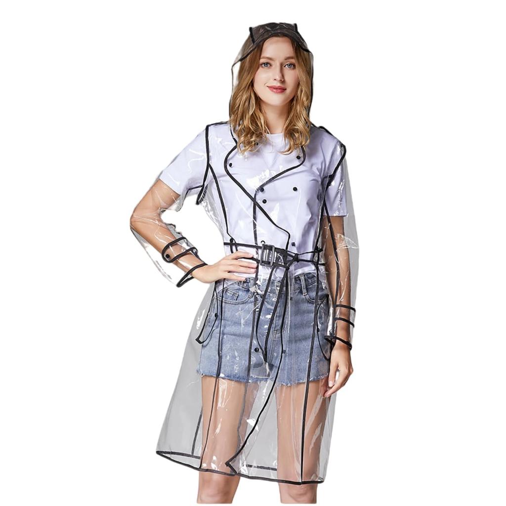 JYZ Transparent Long Rain Cycling with Storage One Size Fits Perfect for and Outdoor Activities Women's Raincoat, Men's Raincoat, Suit, Rainwear,