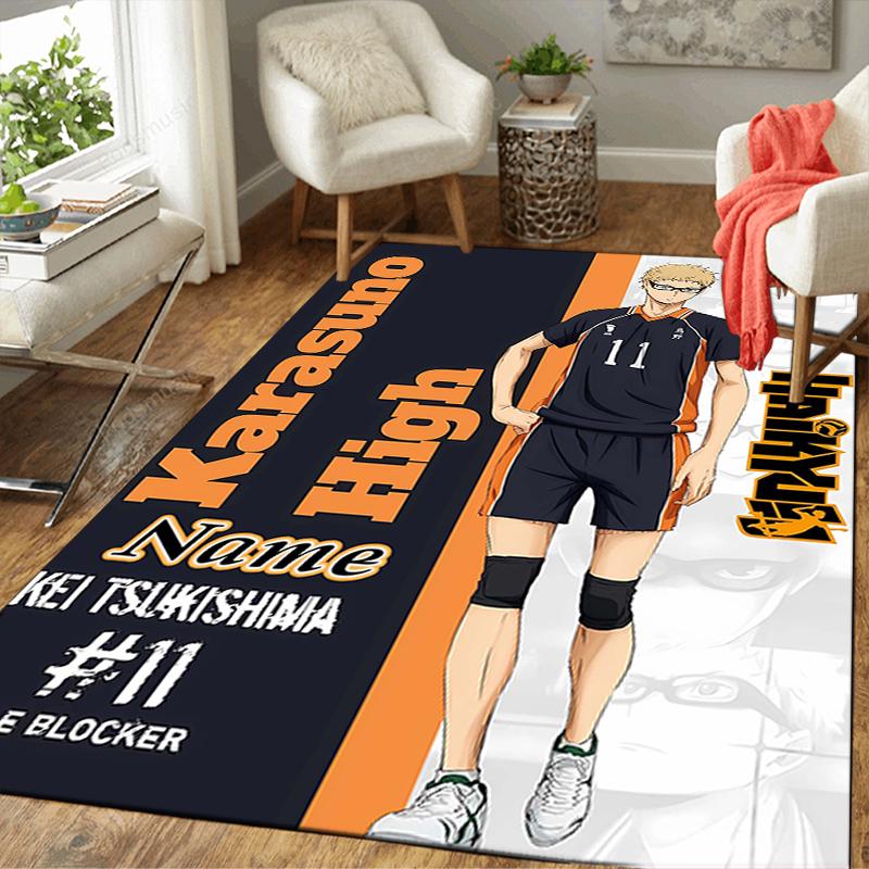 Custom 1Pc Haikyuu Team Spirit Rug Office Carpet Indoor Outdoor Entrance Doormat Nonslip Soft And Comfortable Living Room D291581