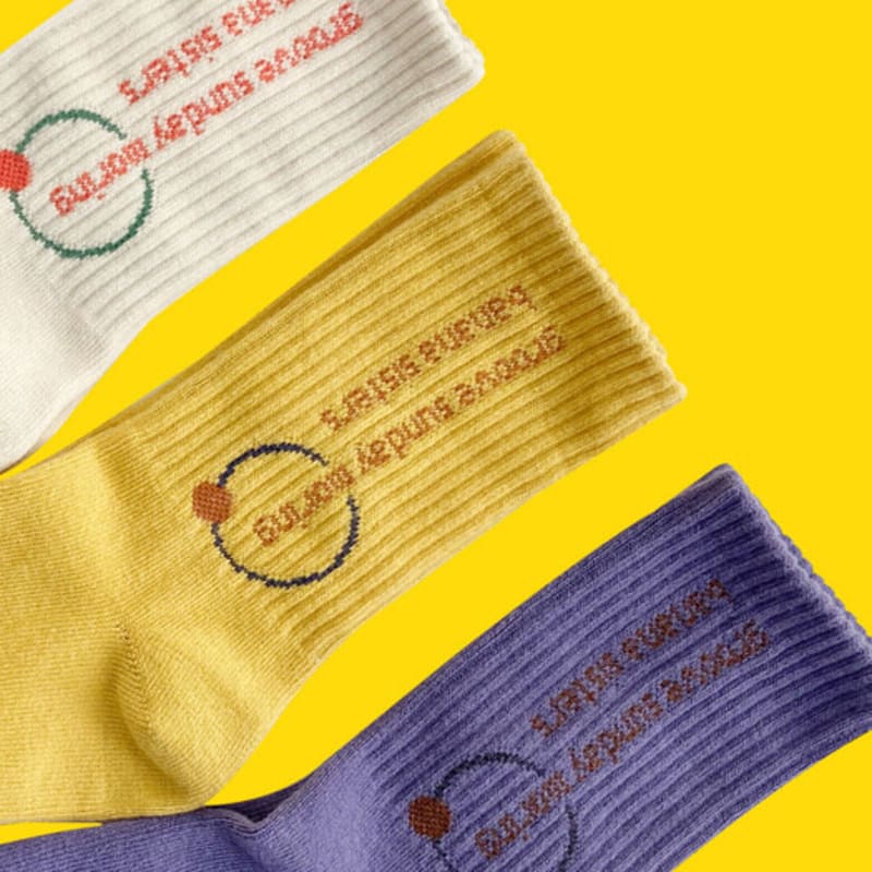 Bananasisters Daily Crew Socks Groove 3color