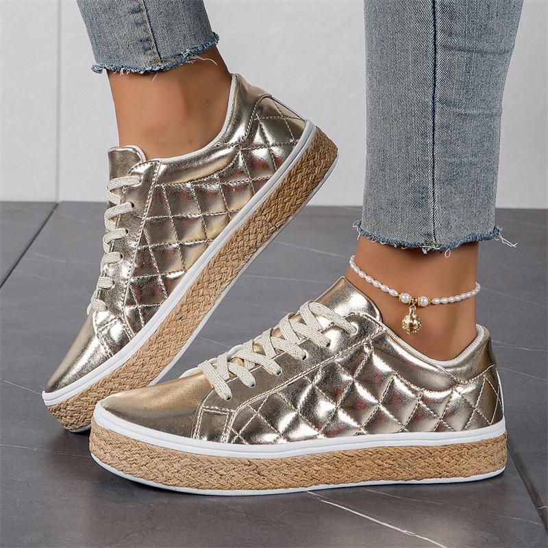 Fashion 2025 Women Sneakers Thick-soled Shoes  New Autumn Solid Color Lace Up Sport Shoes Outdoor Casual Women Sneakers Zapatos De Mujer