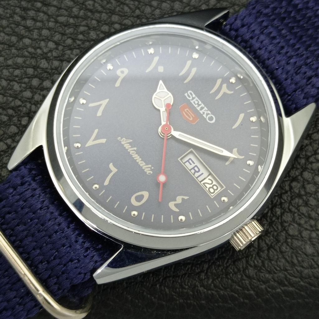 JAPAN VINTAGE REFURBISHED SEIKO 5 AUTOMATIC 6309A MENS BLUE DIAL WATCH A441273-4 Sk-a441273