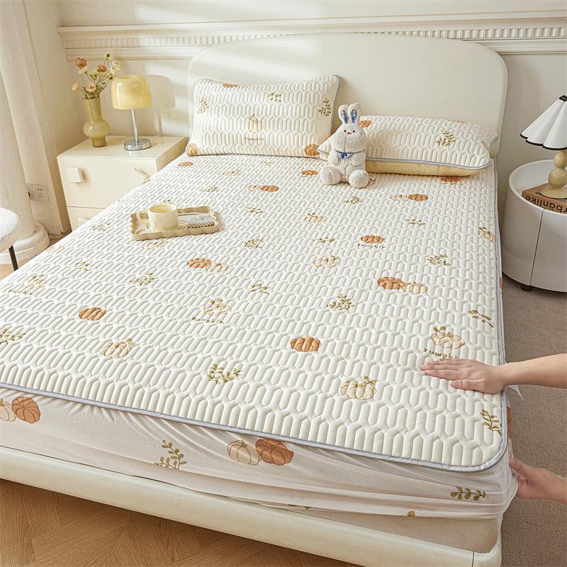 Cartoon Cute Pattern Cooling Fitted Sheet Single Natural Latex Fabric Soft Cushion for Bedding Slow Rebound Non-Slip Mattress