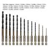 13Pcs Twist Drill Bit 1/4in Hex Shank 1.5‑6.5mm Fast Change for Wood Plastic Metal Hex Shank Twist Drill Bit Twist Drill Bit