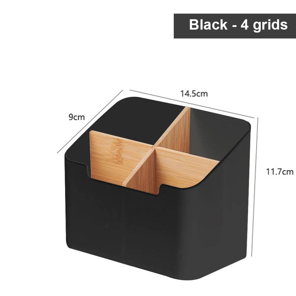 Remote Control Holder TV Remote Control Organizer Desktop Wooden Storage Box For Bedroom Living Room Table Organizer