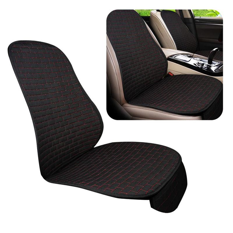 

Anti-Slip Universal Car Front Seat Cushion Cover Protector Mat Pad Kit Accessories Breathable Black & Red