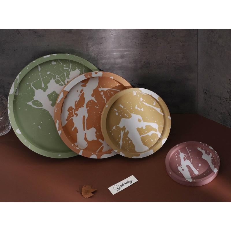 Büyük Tepsi Reçine Kalıpları Silikon Yuvarlak Tabak Kalıpları, Meyve Tepsisi için Tabak Reçine Epoksi Döküm Kalıpları, Ev Dekorasyonları Kalıpları