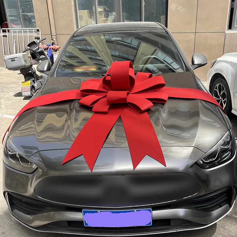 4S Shop Showroom Car Decor Giant Red Bow Wedding Party  XMAS Home Door Decor Bow Knot  New Car Delivery Bowknot Ceremony Sense