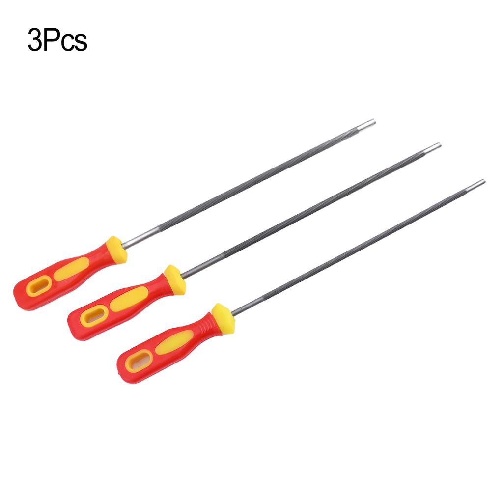 3pcs Sharpening Chainsaw Saw Chain Files Sharpener For Woodwork Chainsaw File Sharpening Chainsaw Saw Hand Tool