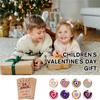 Valentines Day Gift for Kids 12 Pack Valentines Cards Heart-Shape Crystals Valentine Gift Boys Girls Toddlers School Party Favor