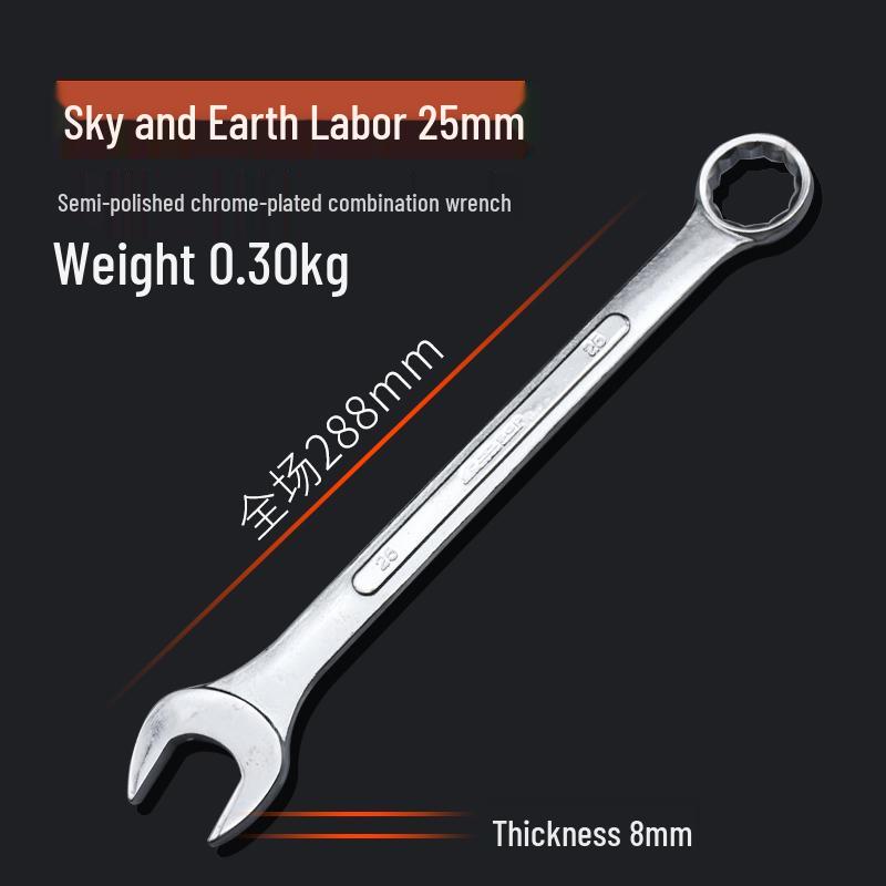 Double-End Wrench Set: Extra Large 6-32mm Open/Box End for Auto Repair