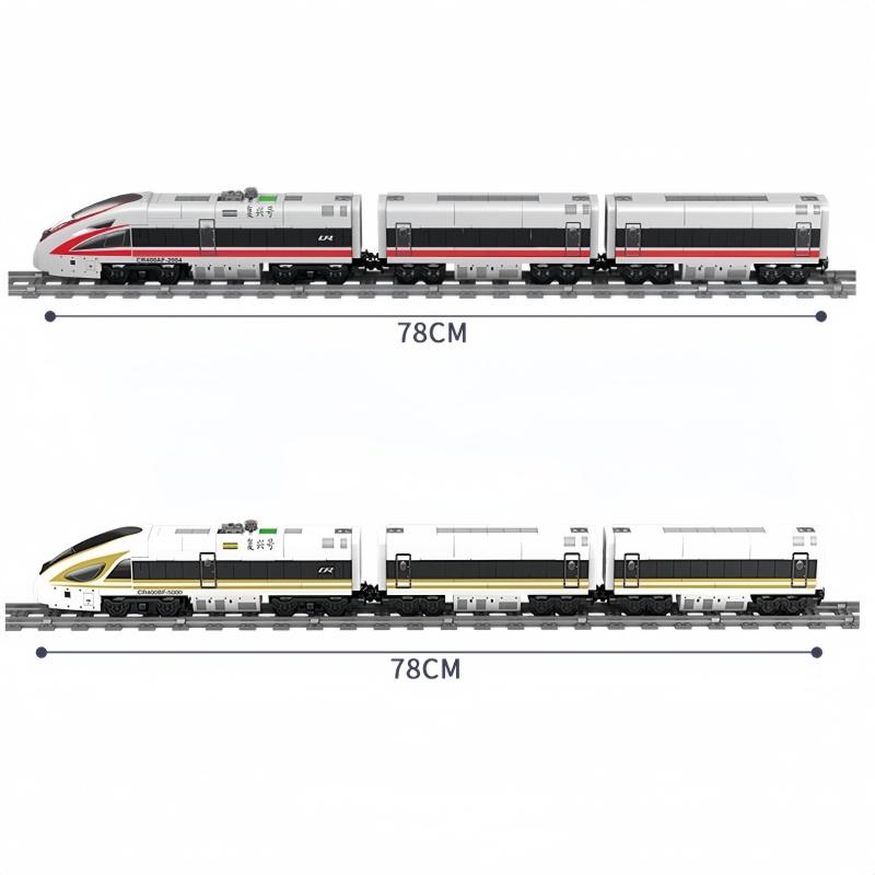 Technical City High-speed Rail Train with Tracks Building Block 78cm High-tech Vehicle Toy-RunIdeal for Boys Gift Happy Time