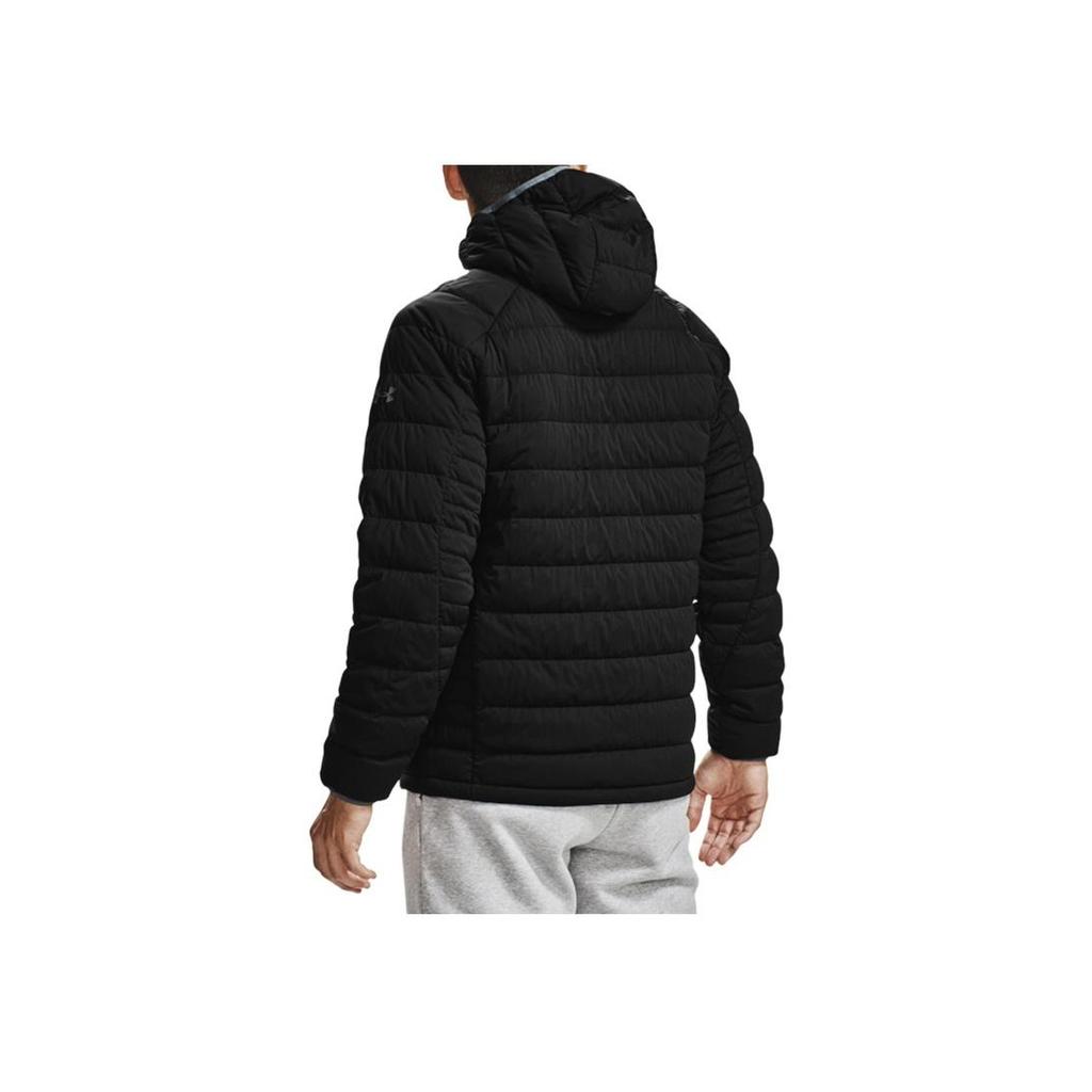 Under Armour Packable Stretch Warm Hooded Down Jacket Men Black 1355858-001
