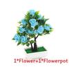 Artificial Potted Rose Plant With Durable Plastic Foam For Home Decor And Gifts