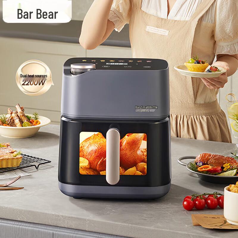 Bear 6L Smart Air Fryer with Visible Window CN plug (adapter included)