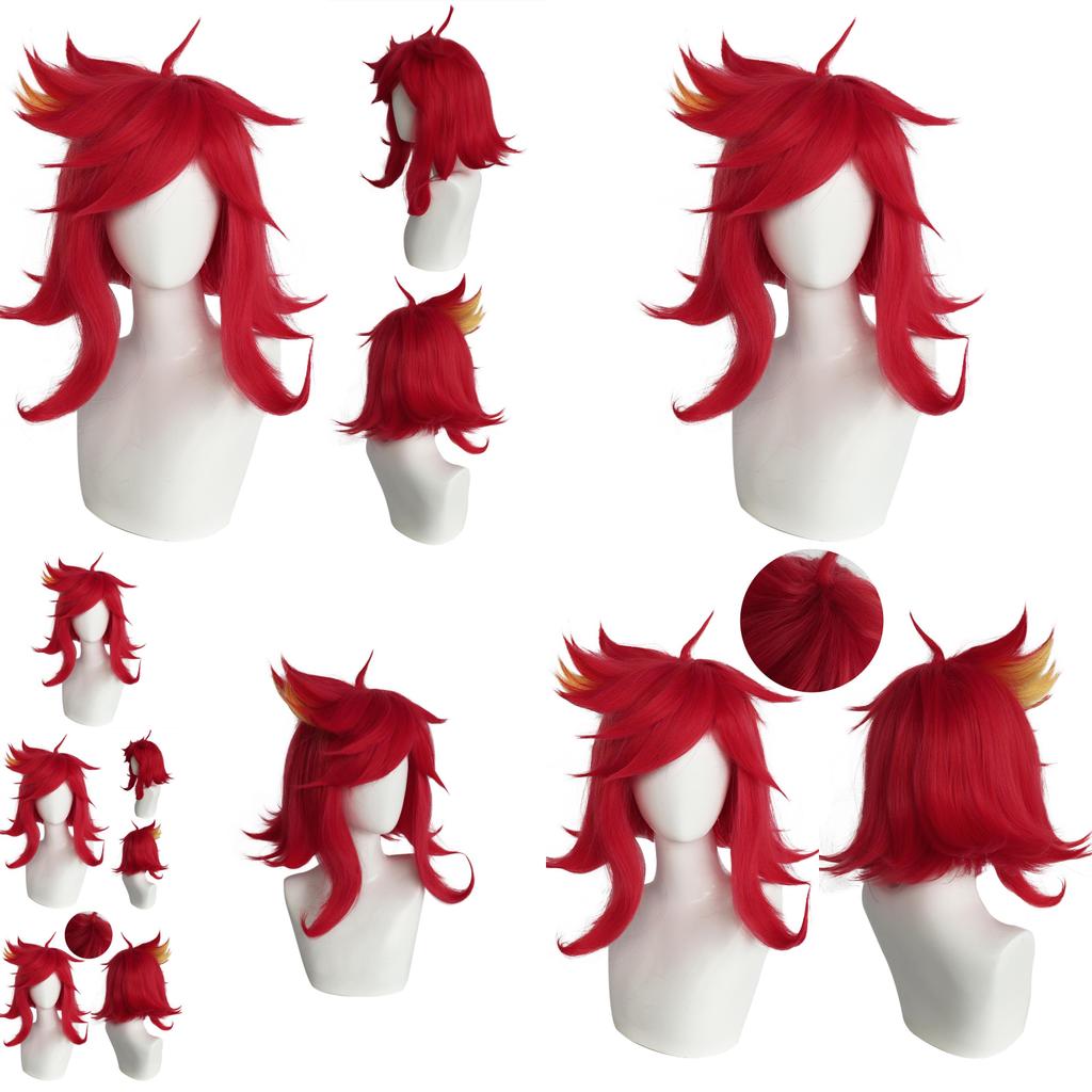Hazbin Hotel Niffty Cosplay Wig With Layered Topper For Costume Parties And Role Play