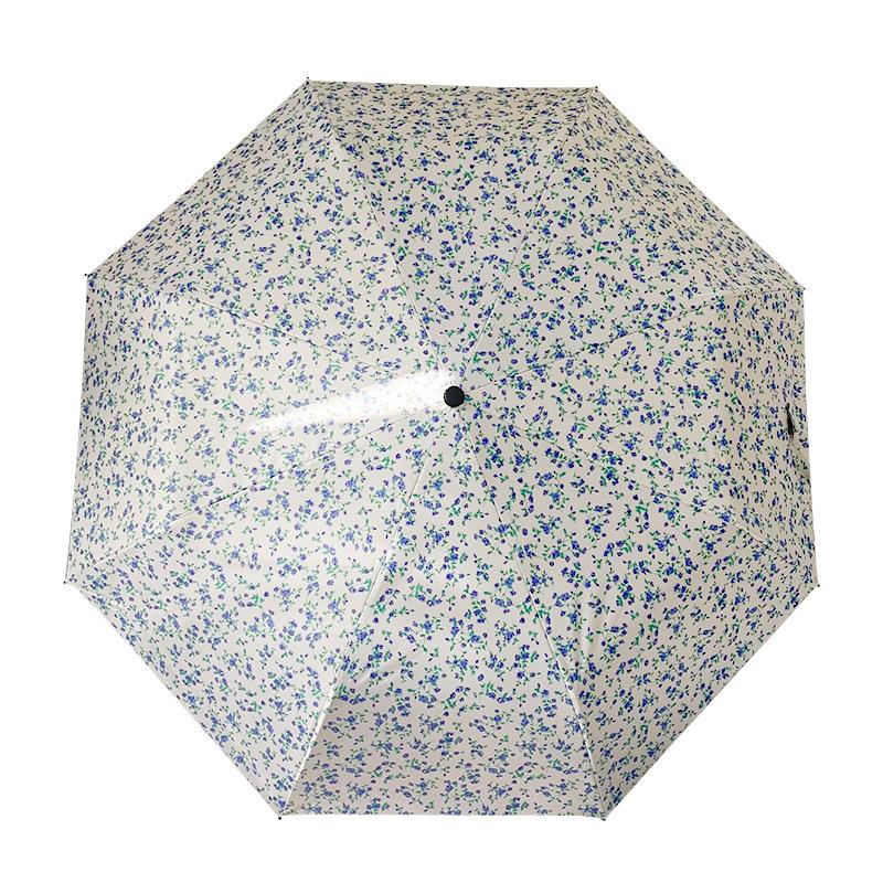 Blumenmuster Regenschirm Mode Lässiger Stil Ästhetisch Tragbar Faltbar Sonnenschutz Regen Regenschirm Foto Requisit Outdoor Reisezubehör