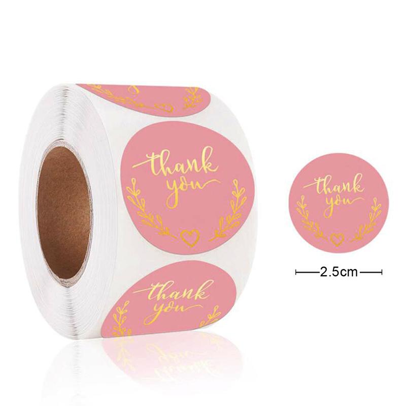 Buy 500Pcs Gilding Gold Foil Thank You Stickers Gift Decor Labels ...