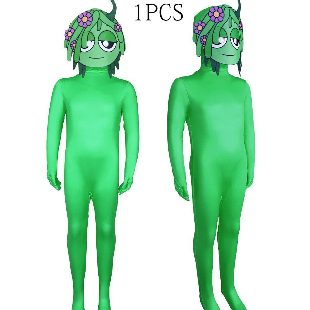 

Sprunki Cosplay Costume Tight Fitting Jumpsuit Mask for Children Adults Game Peripheral Creative Suit 190&Sprunki зелений