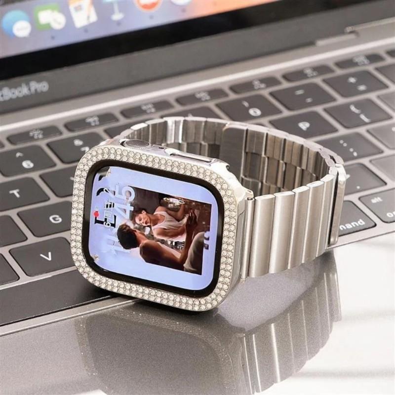 Stainless Steel Magnetic Band for Apple Watch Band S10 38/40/41/42mm S1-9 42/44/45/46/49mm Watchband