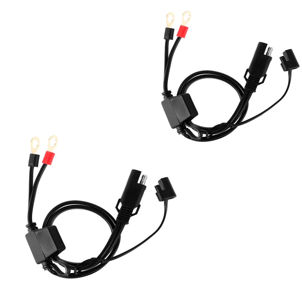 12V Charger Cable For Motorcycle Battery Terminal To SAE To Ring Terminal Harness Accessory for Motorcycles Cars Motorbike