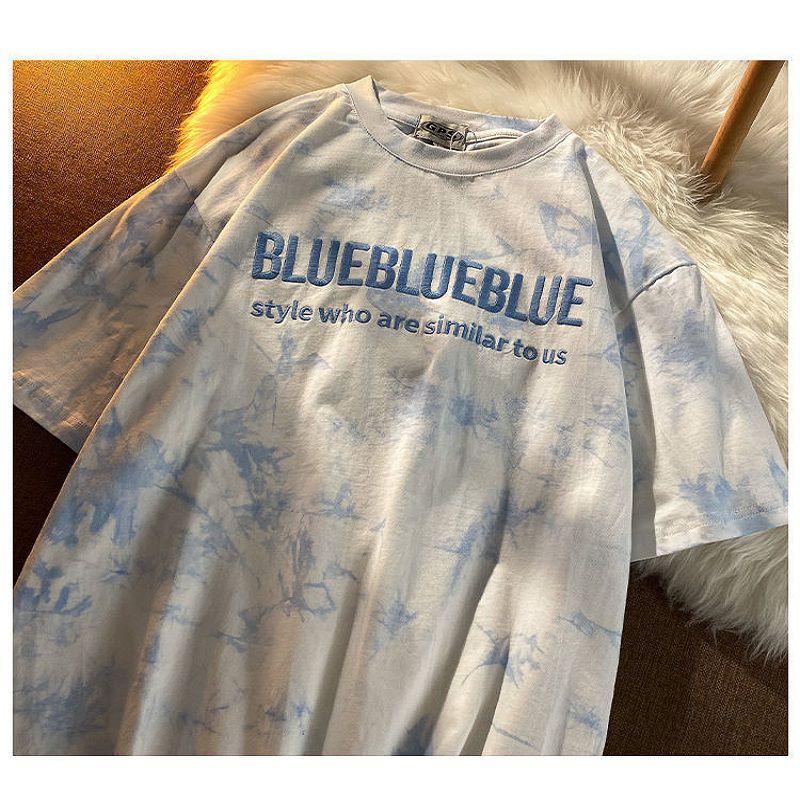 Oversized Hip Hop Short Sleeve T-shirt For Women In Vibrant Tie Dye Design