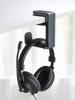 Headphone Stand Desk with 360 Degree Swivel & Cable Clip Organizer Clamp-On Headphone Holder Headphone Hook for PC Desktop