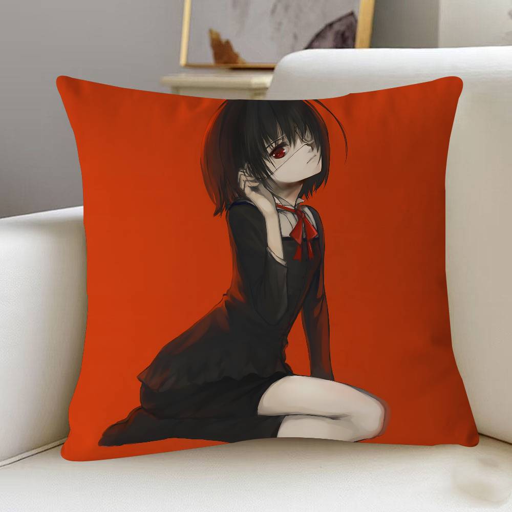 M-Misaki Mei Cartoon Animation Cushion Cover Inches Farmhouse Decor Home Throw Pillow Covers For Couch Decorations