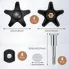 Rollator Replacement Part: Plum Blossom M6 Hand-Tightening Bolt with Rubber Washer