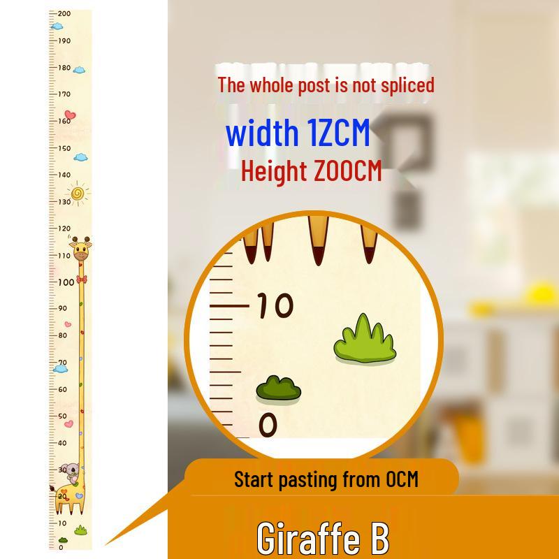 Removable Waterproof Cartoon Height Wall Sticker for Kids' Room