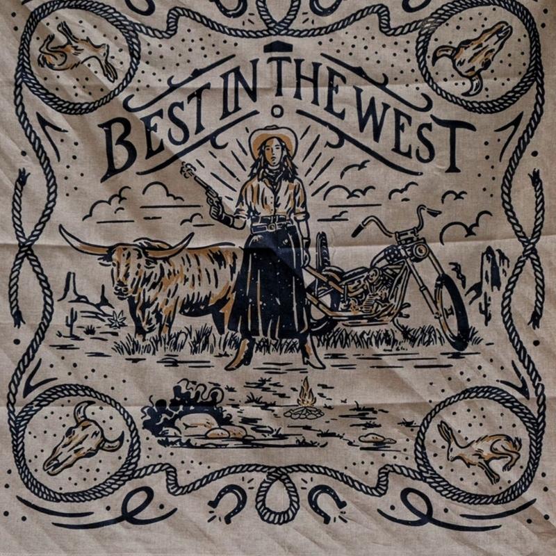 Hip Hop Hair Scarves Wrap Wild Western Pattern Headwraps Exquisite Head Kerchief Head Scarf Head Scarf Photo Props