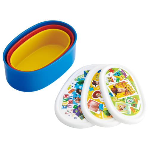 Skater Lunch Box Seal Container Storage Container Made In Japan (Large 400ml, Medium 280ml, Small 180ml) Set of 3 Ag+ Antibacterial Disney Toy Story 2
