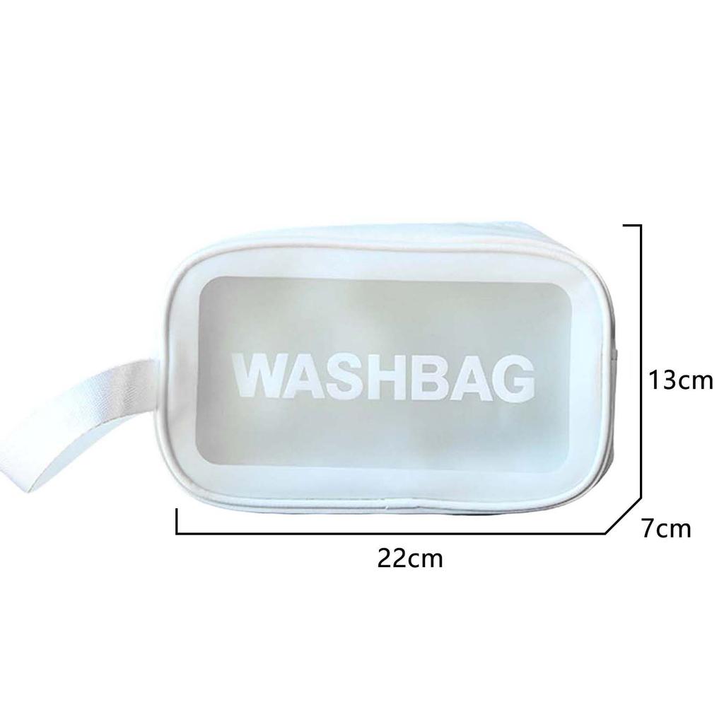 Women Men PU Toiletry Bag Portable Translucent Waterproof Makeup Cosmetic Bag Toiletry Organizer for Accessories