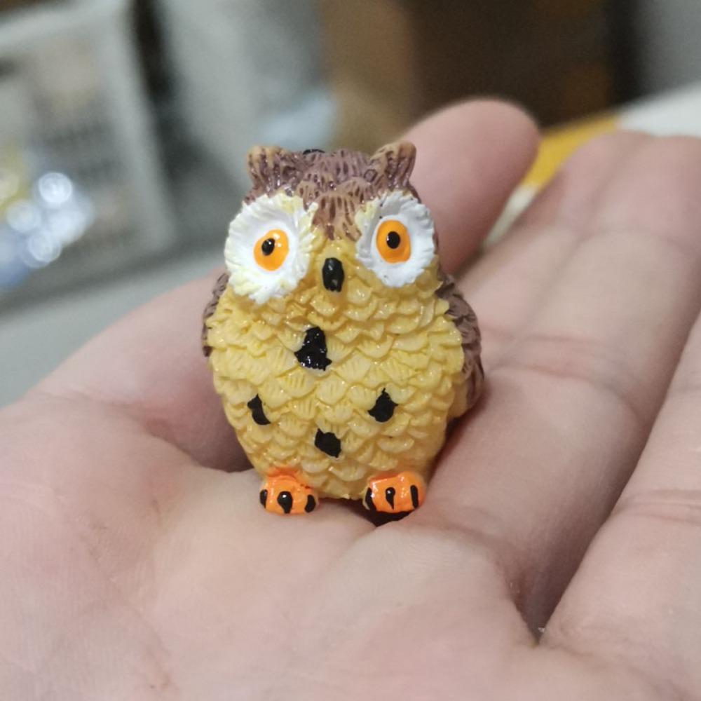 

Decoration Garden Plug-in Outdoor Courtyard Miniatures Figurine Resin Crafts Mini Owl Owl Ornaments 1
