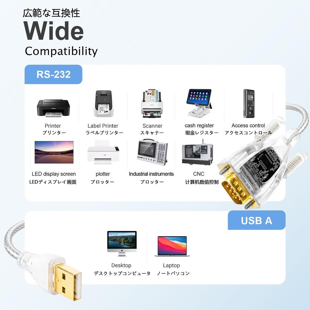 DTECH RS232 USB Seriell Konvertierung RS232 zu USB USB Stecker auf DB9 FT231 Kompatibel mit und Windows 7 Kabel, 0,5m, 9-Pin Konverter, Stecker, Eingebauter Chip,