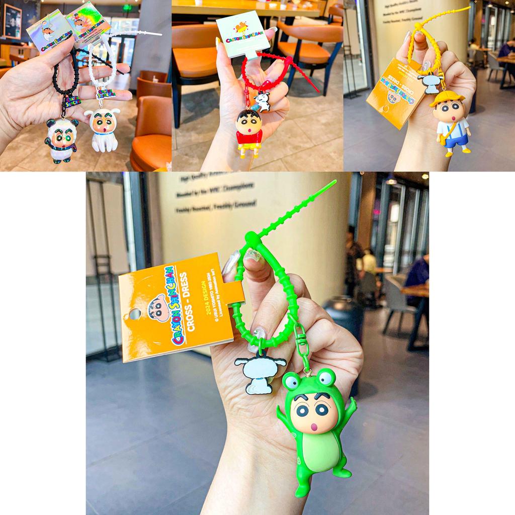 Adorable Crayon Shin-chan Pvc Alloy Keychain Cute Cartoon Pendant For Gifts And Accessories