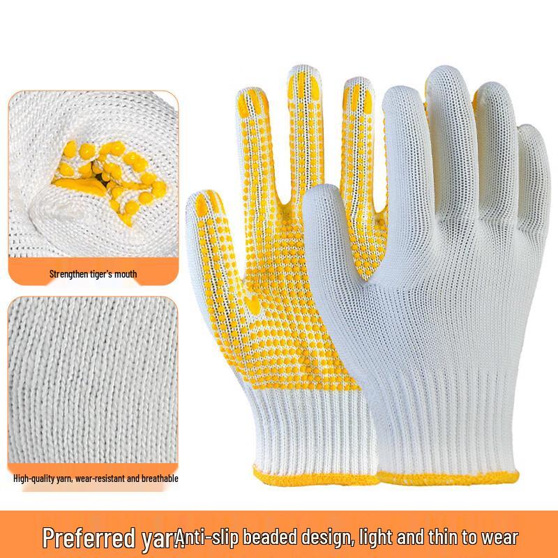 Heavy-Duty Dotted Non-Slip Work Gloves