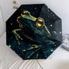 Kikkerpatroon, automatische vouwparaplu, draagbaar en opvouwbaar ontwerp, 8 baleinen, een kerst- of verjaardagscadeau.