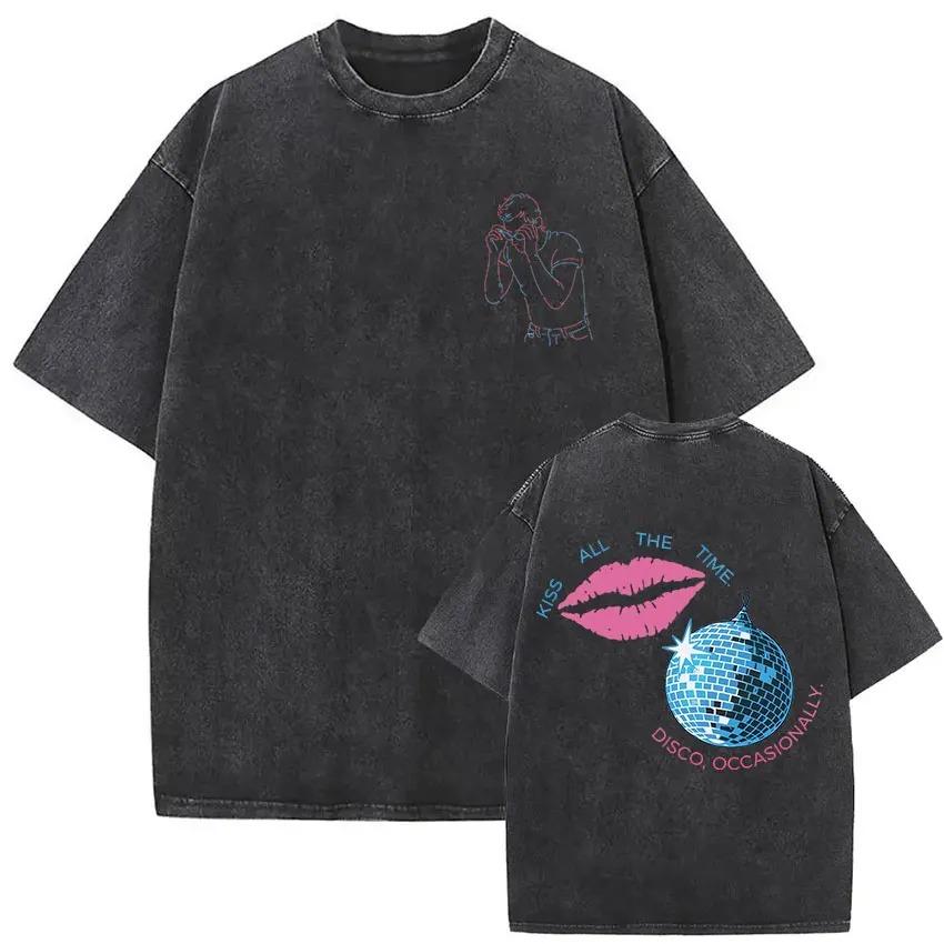 Simple Chic Street Clothing Harry Styles We Belong Together Tour 2026 Vintage Gewassen T-shirt Mannen Vrouwen Popmuziek Fans Mode Kleding Korte Mouw T-shirt M rood