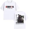 90s Vintage Resident Evil Leon Kennedy Graphic T Shirt Mens Cosplay Fashion Cotton Short Sleeve Tshirt Y2k Casual Streetwear