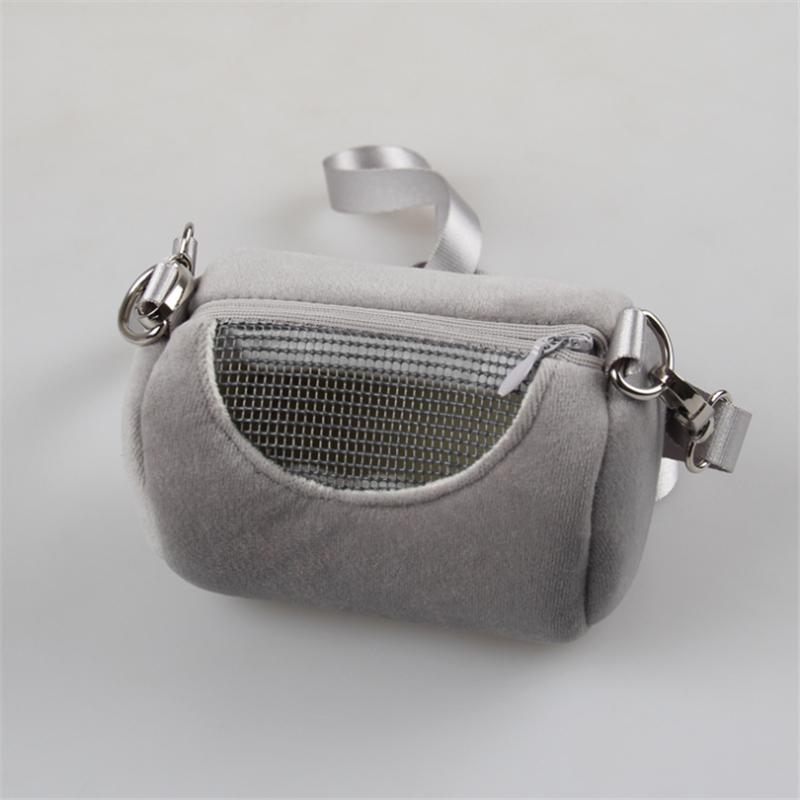 Pet Cage Cross Body Accessories Cylinder Design Soft Practical House Travel Portable Squirrel Visible Mesh Hamster Carrier Bag